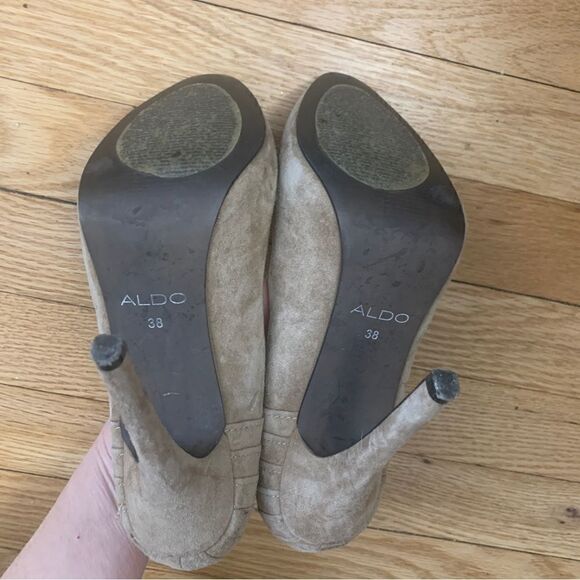 Aldo size 38/7.5 brown heels - Picture 2 of 6